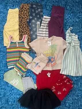 Kids Mix & Match Summer Clothing Lot - Colorful Stripes & Prints
